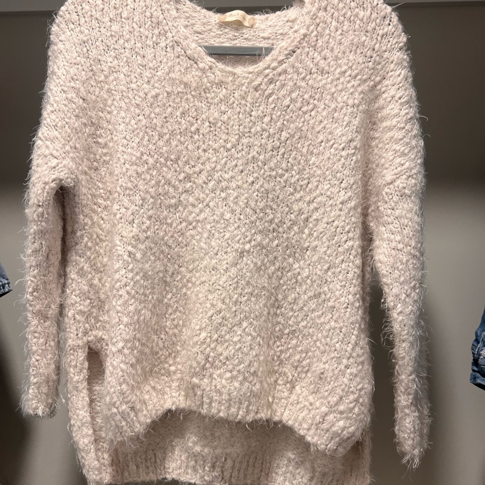 Altar'd State Cream Fuzzy Sweater